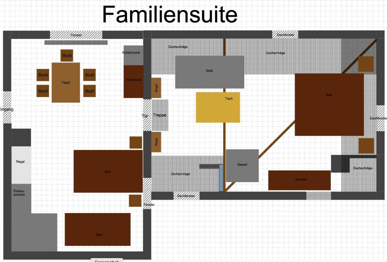Familiensuite, Zwei Zimmer, Mitbenutzung Von Kueche Und Bad Rott Exterior foto
